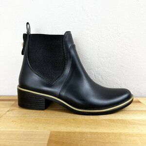 Kate Spade Rain Boots Sedgewick Black Chelsea Ankle Bootie US Size 4/5 EU‎ 35/36